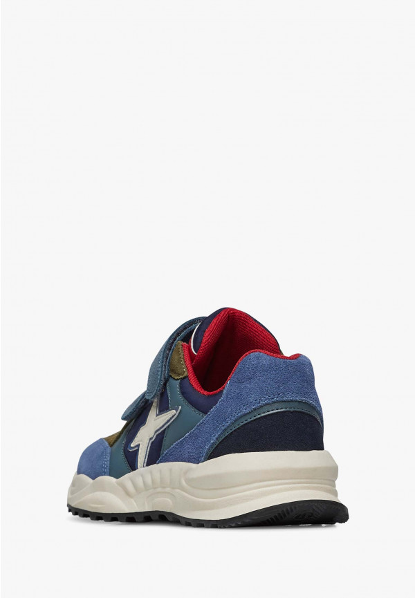W6yz Sneakers in suede e tessuto tecnico Navy -CHEWINGUM JUNIOR VL In Saldo