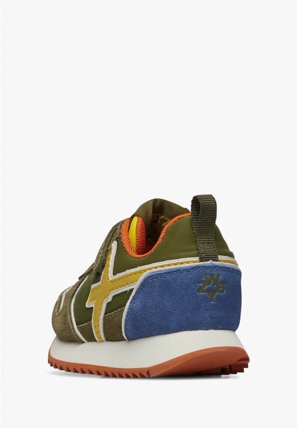 W6yz Sneakers in suede e tessuto tecnico Militare -JET-BABY Nuova
