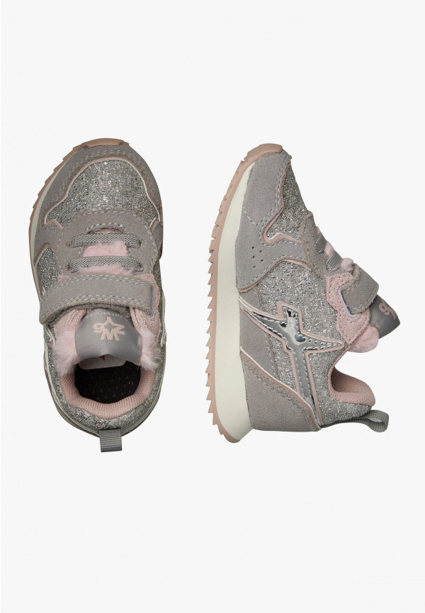W6yz Sneaker in tessuto tecnico e suede Argento -JET-BABY 2025
