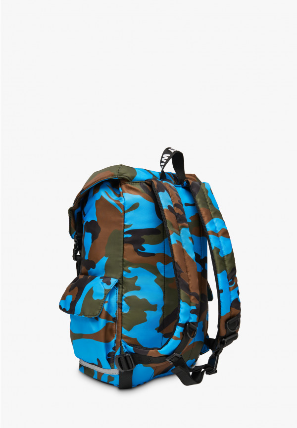 W6yz Zaino con stampa camouflage Azzurro -BOOST Italia
