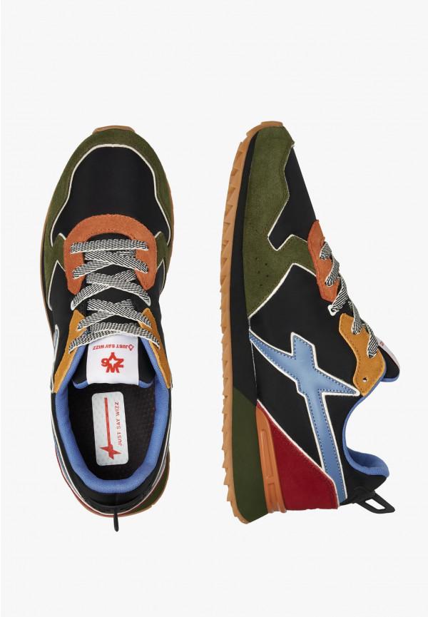 W6yz Sneakers in tessuto tecnico e suede Militare -JET-M In Linea