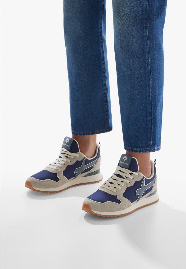 W6yz Sneakers in tessuto tecnico e suede Beige -JET-M Nuovo