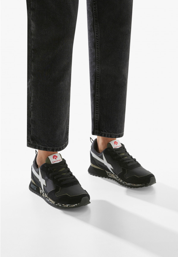 W6yz Sneakers in tessuto tecnico e suede Nero -JET-M Qualità