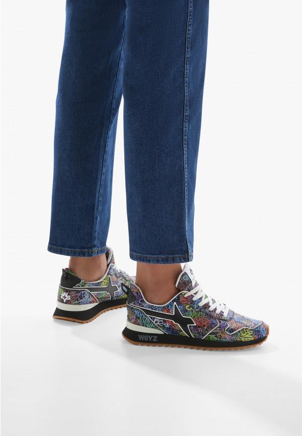 W6yz Sneakers in ecopelle Nero -JET-M Promozione