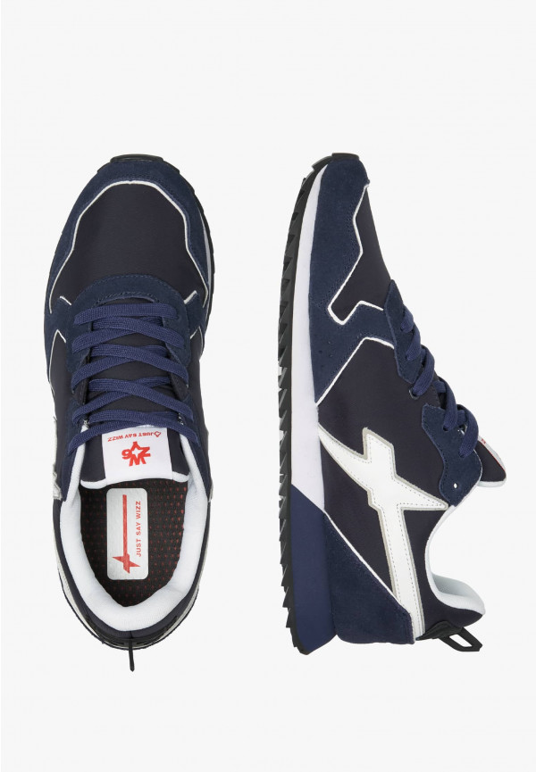 W6yz Sneakers in tessuto tecnico e suede Blu -JET-M Spedizione Gratuita