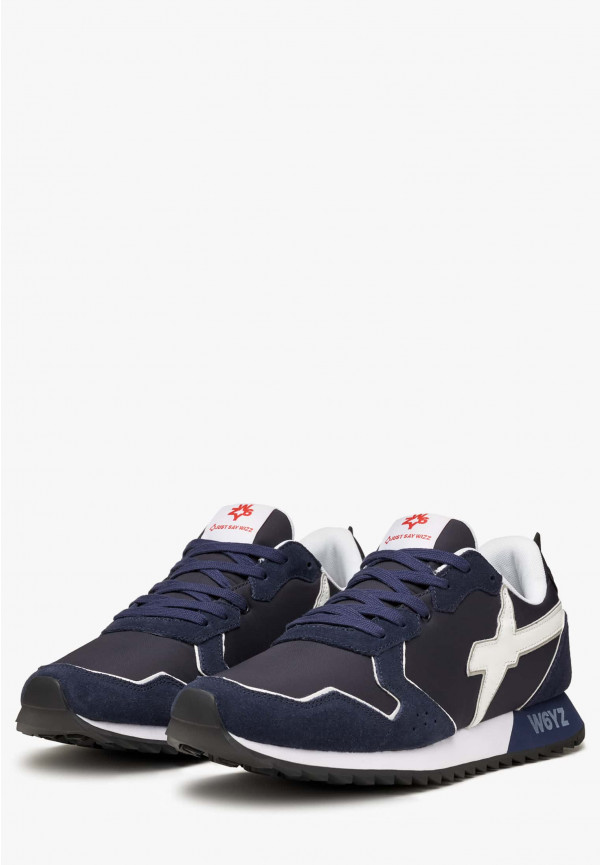 W6yz Sneakers in tessuto tecnico e suede Blu -JET-M Spedizione Gratuita