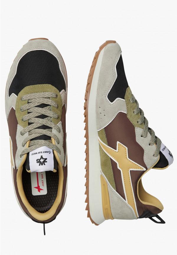 W6yz Sneakers in tessuto tecnico e suede Tortora -JET-M Soddisfazione Garantita