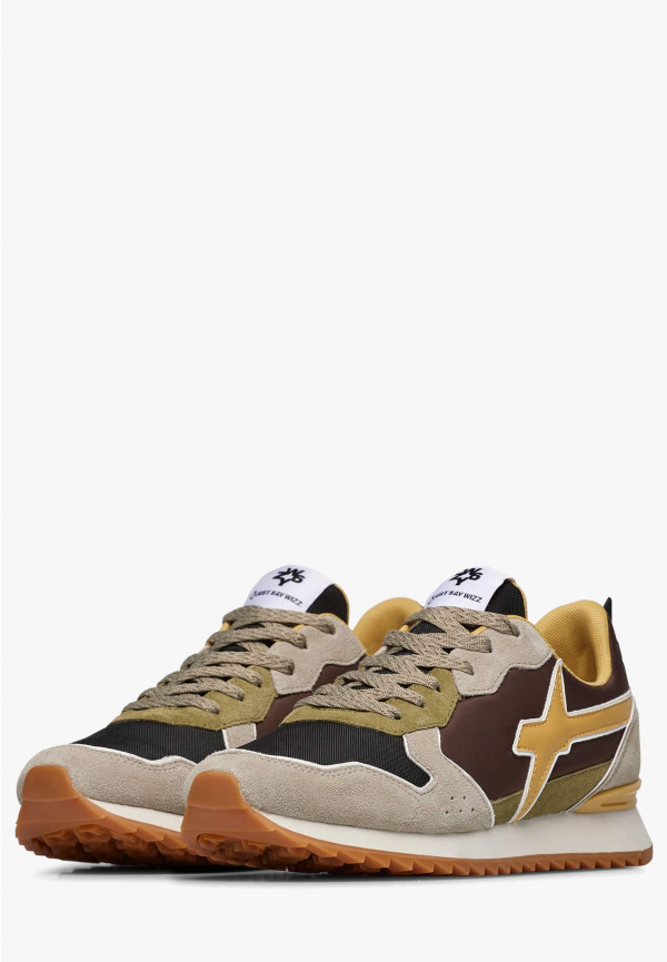 W6yz Sneakers in tessuto tecnico e suede Tortora -JET-M Soddisfazione Garantita