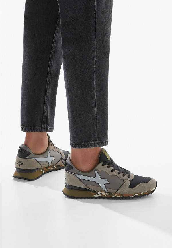 W6yz Sneakers in tessuto tecnico e suede Grigio-Nero -JET-M Qualità Garantita