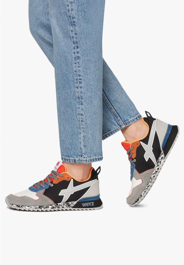 W6yz Sneakers in tessuto tecnico e suede Nero -JET-M Negozi Online