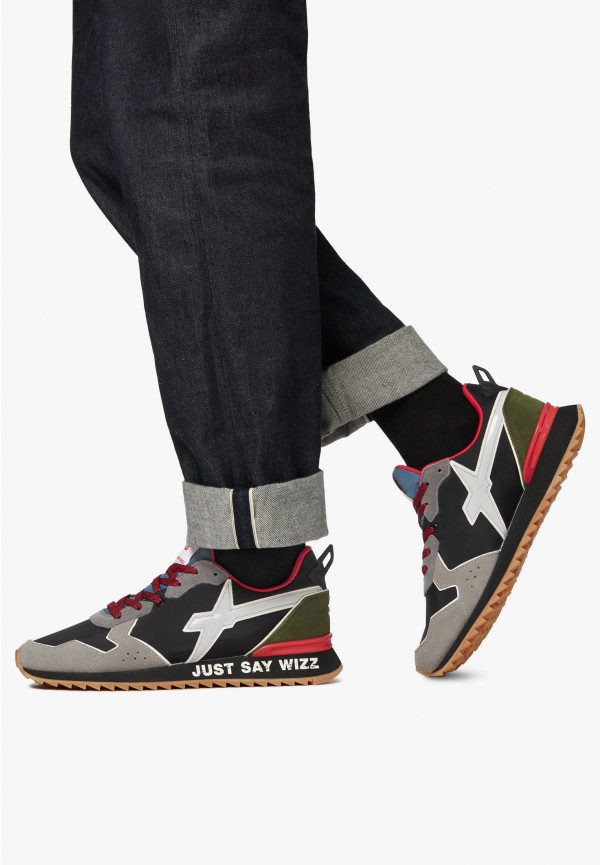 W6yz Sneakers in tessuto tecnico e suede Grigio -JET-M Acquista Ora