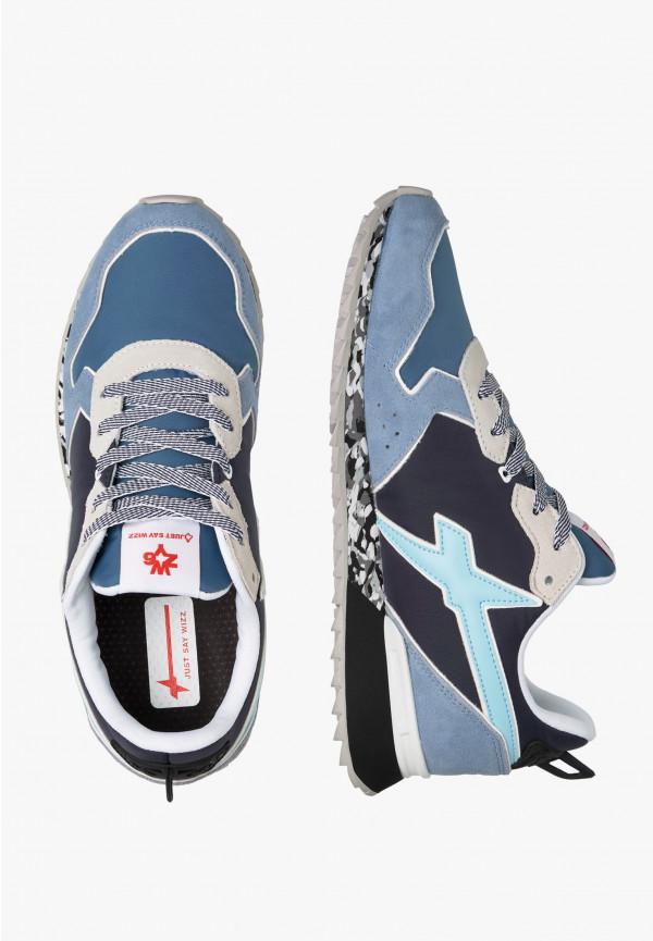W6yz Sneakers in tessuto tecnico e suede Celeste -JET-M Fino Al -60%