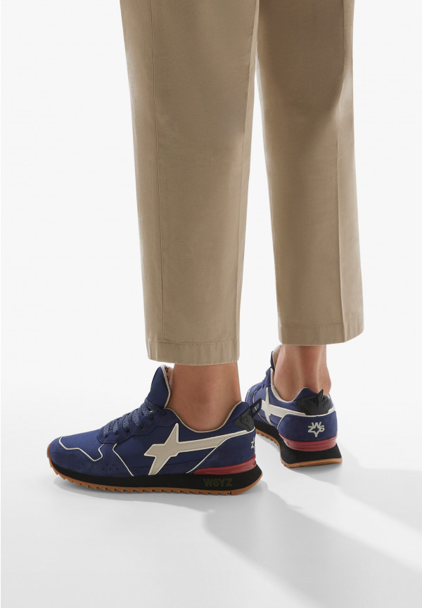W6yz Sneakers in tessuto tecnico e suede Navy -JET-M Shopping Online