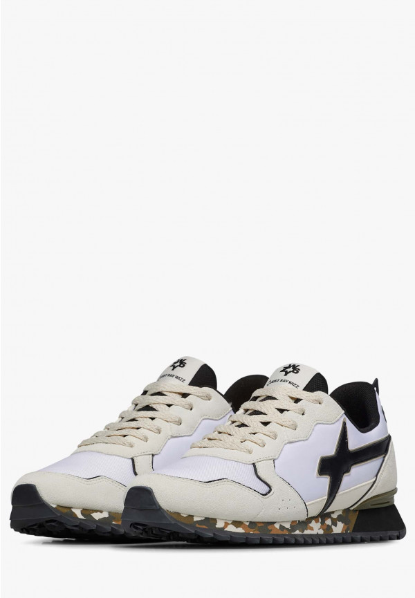 W6yz Sneakers in tessuto tecnico e suede Beige-Nero -JET-M Affare Del Giorno