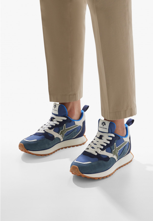 W6yz Sneakers in suede e tessuto tecnico Navy -LOOP-M Novità