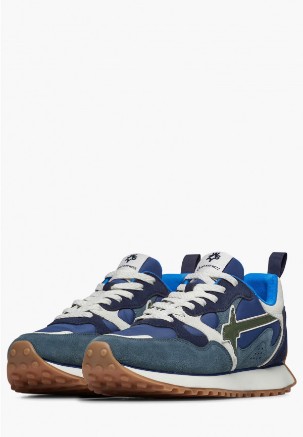 W6yz Sneakers in suede e tessuto tecnico Navy -LOOP-M Novità