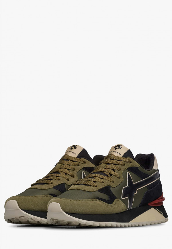 W6yz Sneakers in tessuto tecnico e suede Militare -YAK-M Presa