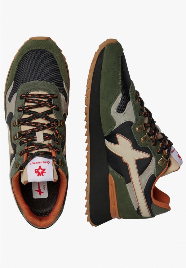W6yz Sneakers in suede e tessuto tecnico Militare -YAK-M Sconto