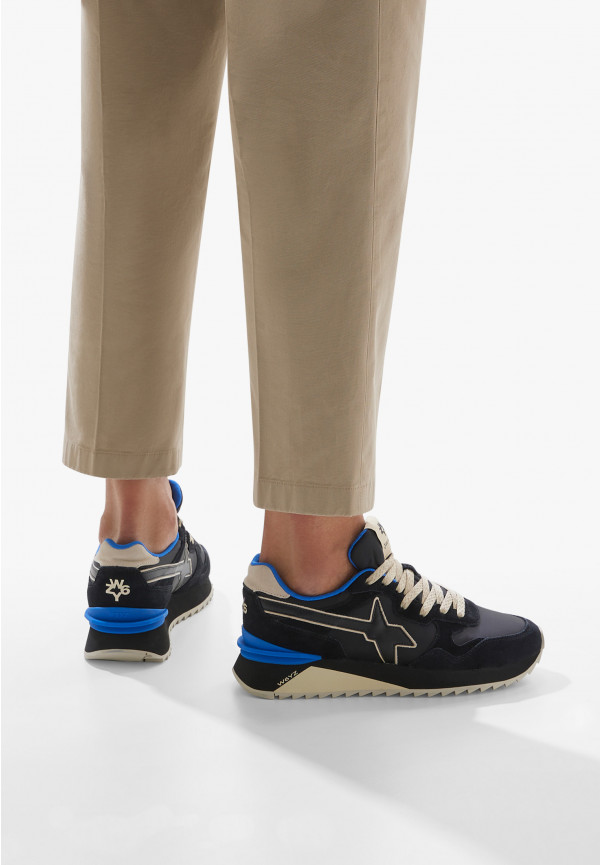 W6yz Sneakers in tessuto tecnico e suede Nero -YAK-M Economico