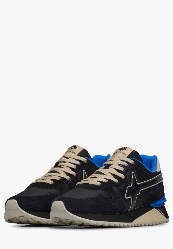 W6yz Sneakers in tessuto tecnico e suede Nero -YAK-M Economico