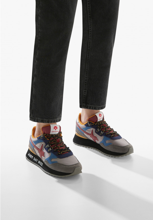 W6yz Sneakers in suede e tessuto tecnico Antracite -YAK-M Online