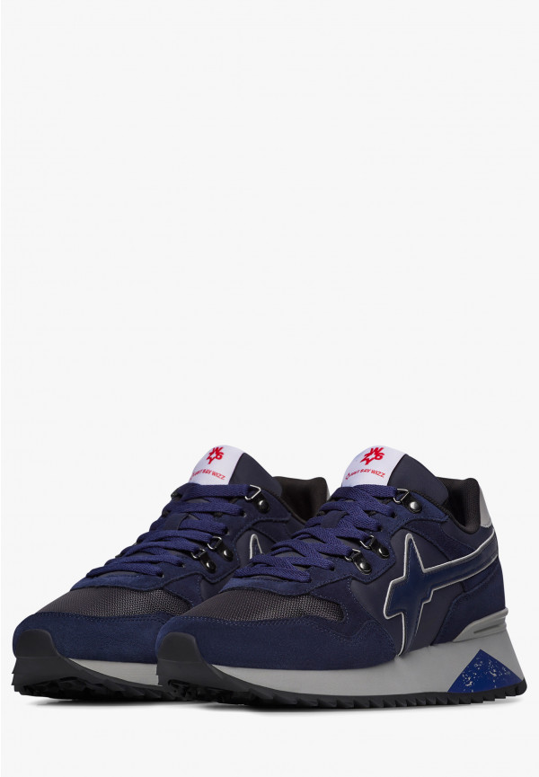 W6yz Sneakers in tessuto tecnico e suede Blu -YAK-M Saldi