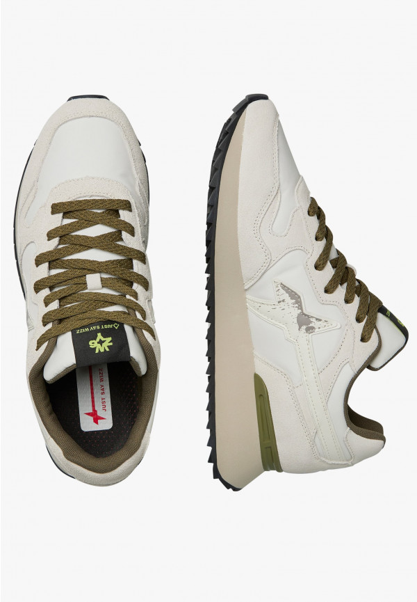 W6yz Sneakers in tessuto tecnico e suede Bianco -YAK-M Saldi Di Fabbrica