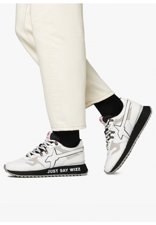 W6yz Sneakers in ecopelle e tessuto tecnico Bianco -YAK-M Vendite Flash