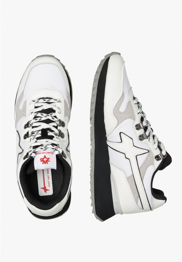 W6yz Sneakers in ecopelle e tessuto tecnico Bianco -YAK-M Vendite Flash