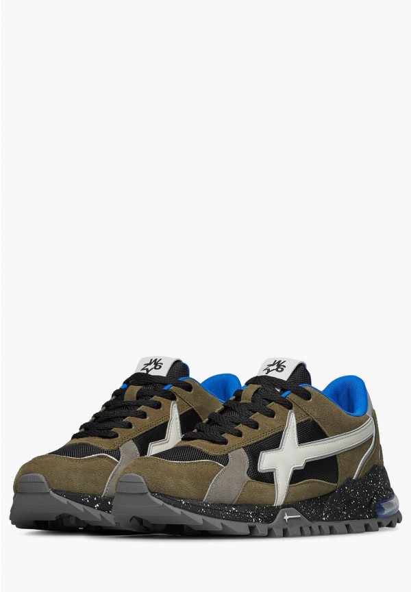 W6yz Sneakers in suede e tessuto tecnico Militare -BREEZE 3-M Negozio