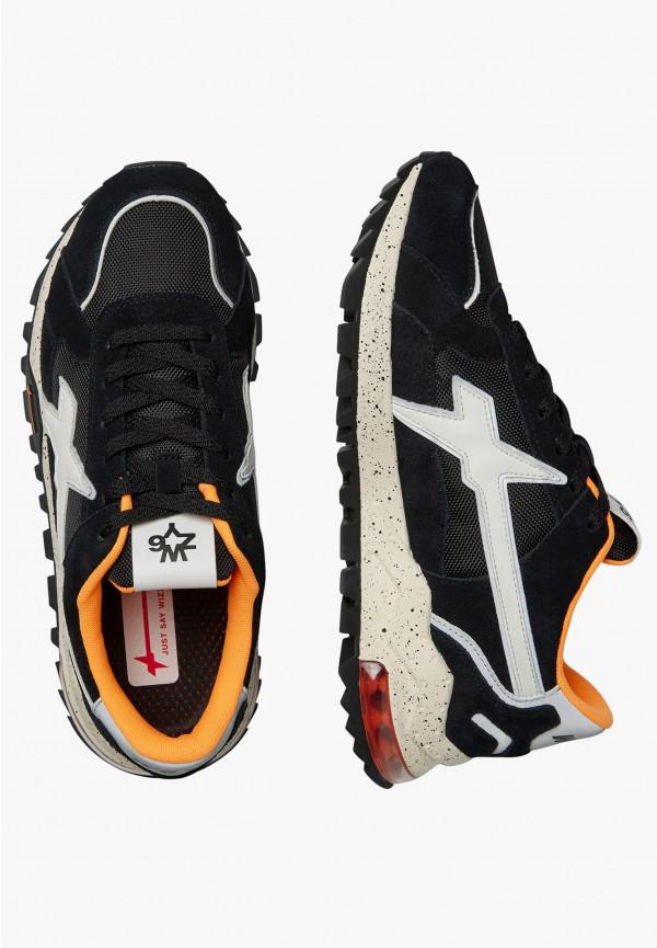 W6yz Sneakers in suede e tessuto tecnico Bianco-Nero -BREEZE 3-M In Saldo