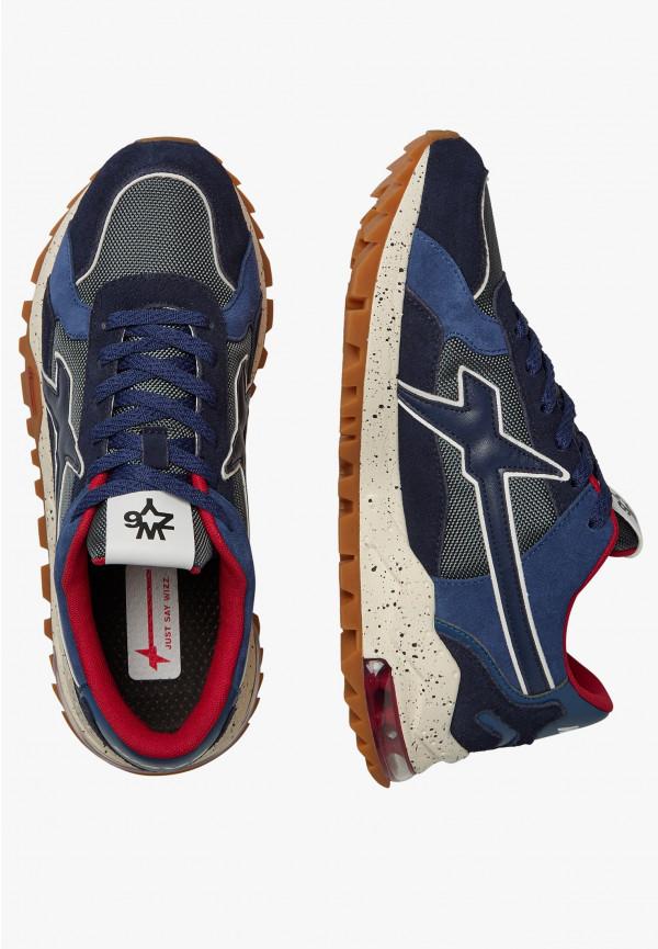 W6yz Sneakers in suede e tessuto tecnico Navy -BREEZE 3-M Nuova