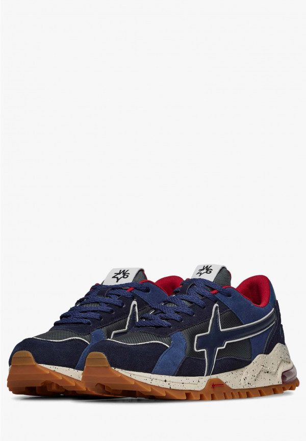 W6yz Sneakers in suede e tessuto tecnico Navy -BREEZE 3-M Nuova