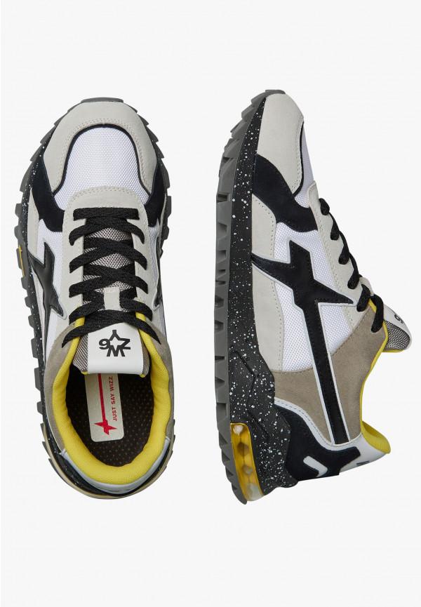 W6yz Sneakers in suede e tessuto tecnico Bianco-Grigio -BREEZE 3-M Moda
