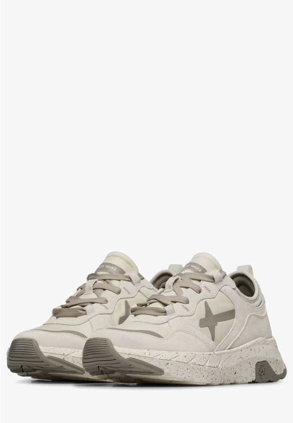 W6yz Sneakers in suede e tessuto tecnico Bianco panna -NEXT-M Duty-free