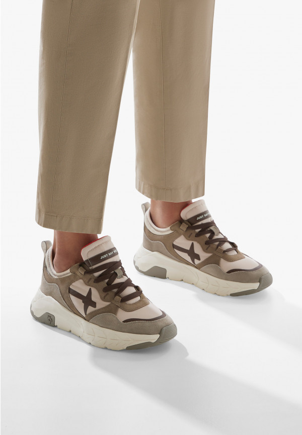 W6yz Sneakers in suede e tessuto tecnico Tortora -NEXT-M 2025