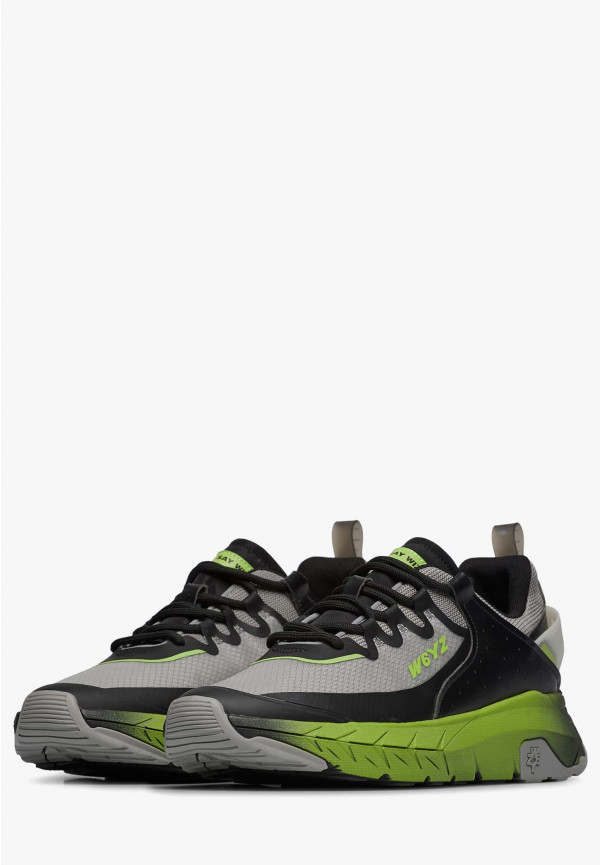 W6yz Sneakers in ecopelle e tessuto tecnico Grigio -WILL-M Nuovo