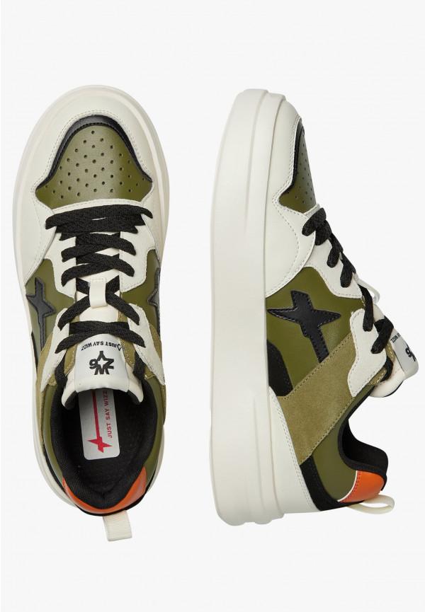 W6yz Sneakers in ecopelle e suede Militare -BOND 2-M Qualità