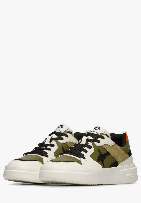 W6yz Sneakers in ecopelle e suede Militare -BOND 2-M Qualità