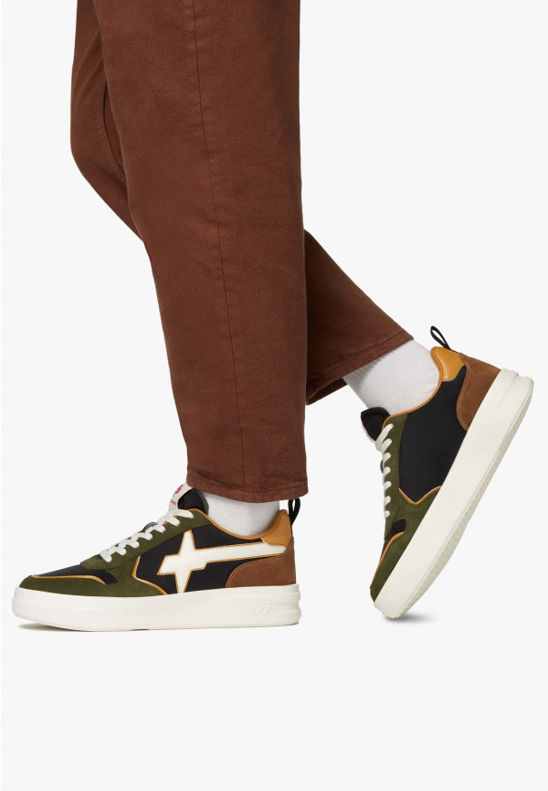 W6yz Sneakers in tessuto tecnico e suede Militare -BOND-M Promozione