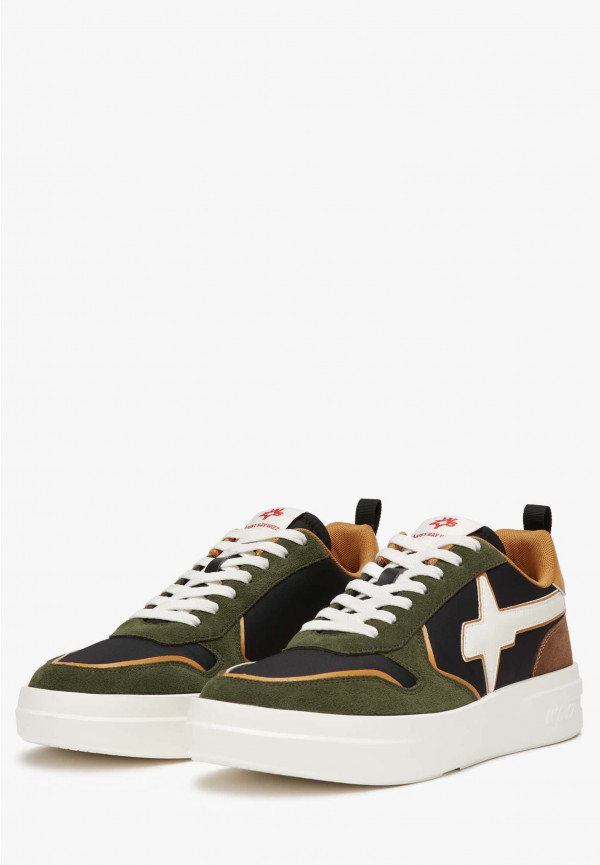 W6yz Sneakers in tessuto tecnico e suede Militare -BOND-M Promozione