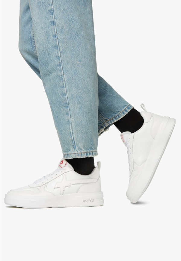 W6yz Sneakers in pelle Bianco -BOND-UNI Spedizione Gratuita