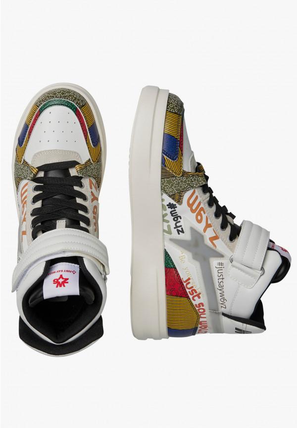 W6yz Sneakers alla caviglia in pelle Bianco -Q-UNI Pezzi Unici