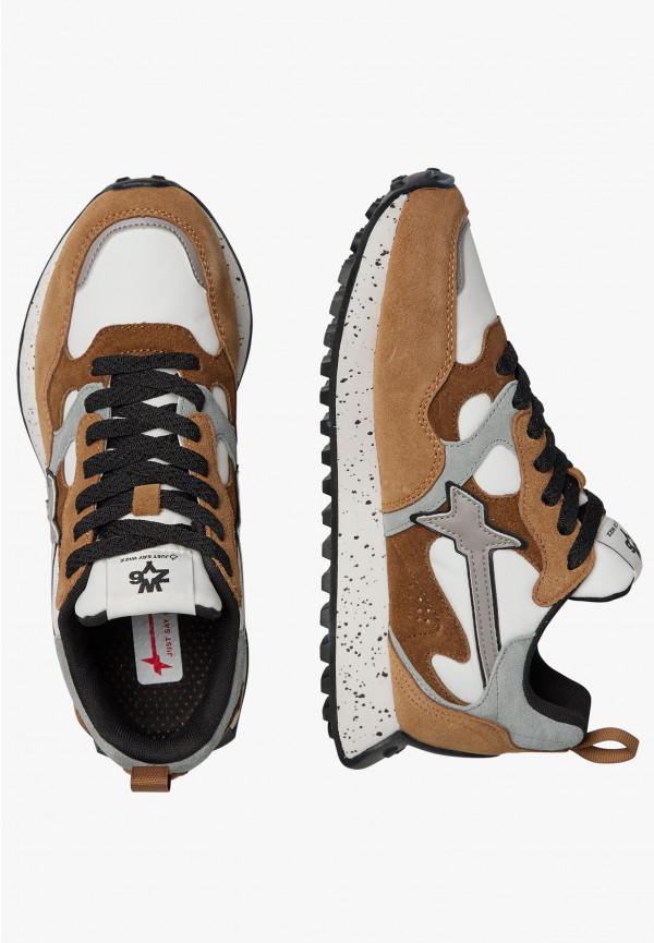 W6yz Sneakers in suede e tessuto tecnico Marrone -LOOP-W Qualità Garantita