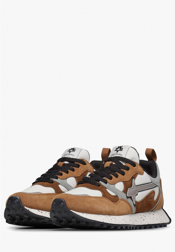 W6yz Sneakers in suede e tessuto tecnico Marrone -LOOP-W Qualità Garantita
