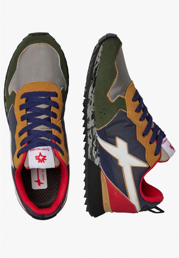 W6yz Sneakers in tessuto tecnico e suede Verde oliva -JET-M Consegna Veloce