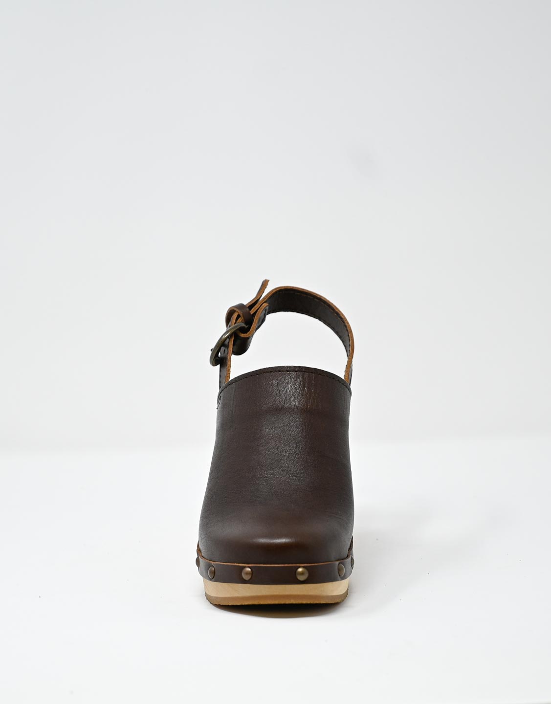 Wally Walker zoccolo in pelle dark chestnut Olandflex by astorflex Vendita Calda