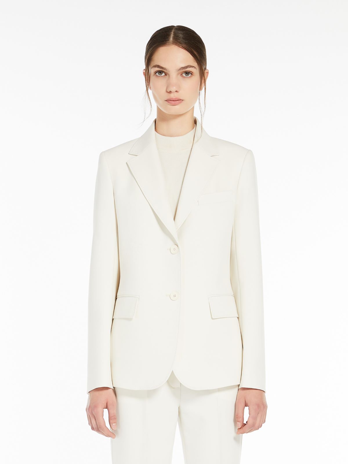 Weekend Blazer monopetto in tela di mista lana Vendita Economica