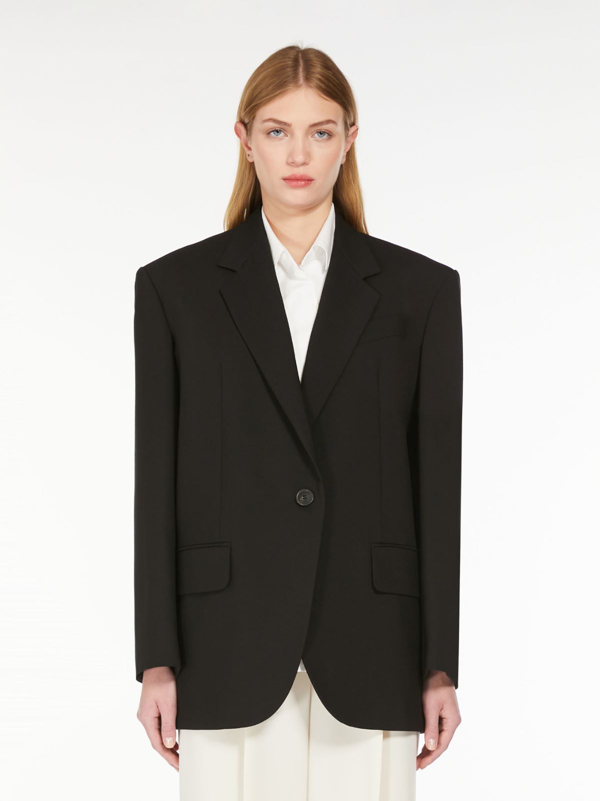 Weekend Blazer over in tela di lana Saldi Di Fabbrica