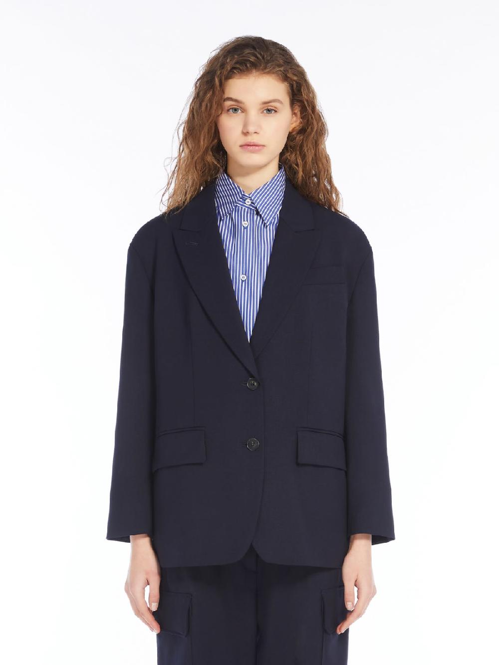 Weekend Blazer over in gabardina mista lana Italy